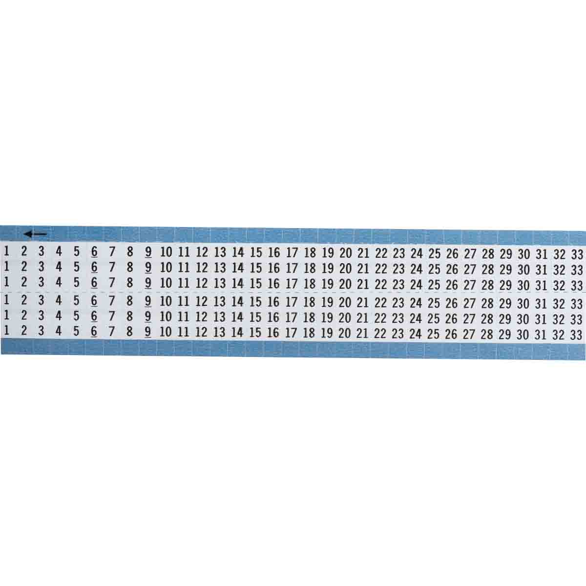 TWM-1-33-SC-PK Wire Marker 0.75in H x 0.27in W, 1 to 33