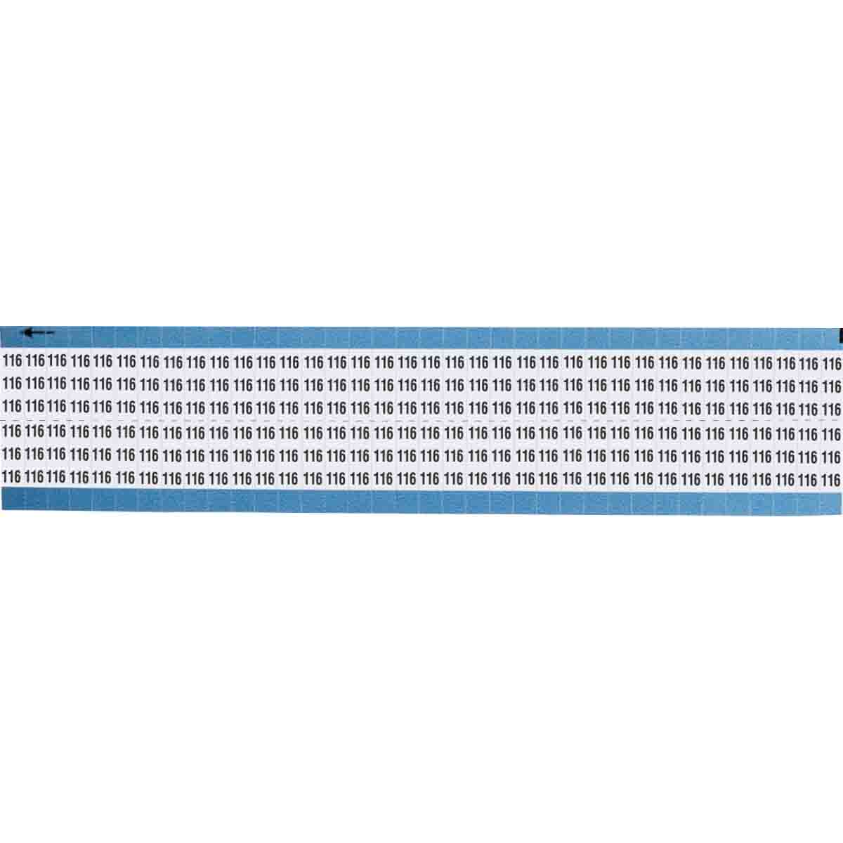TWM-116-SC-PK Wire Marker 0.75in H x 0.36in W, 116
