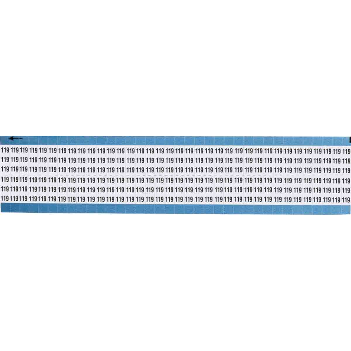 TWM-119-SC-PK Wire Marker 0.75in H x 0.36in W, 119