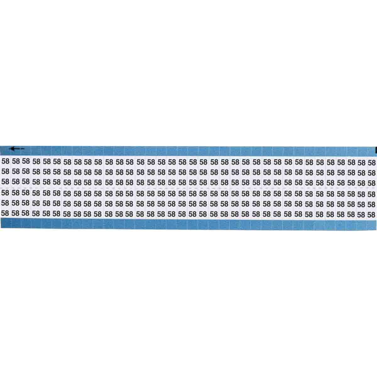TWM-58-SC-PK Wire Marker 0.75in H x 0.25in W, 58
