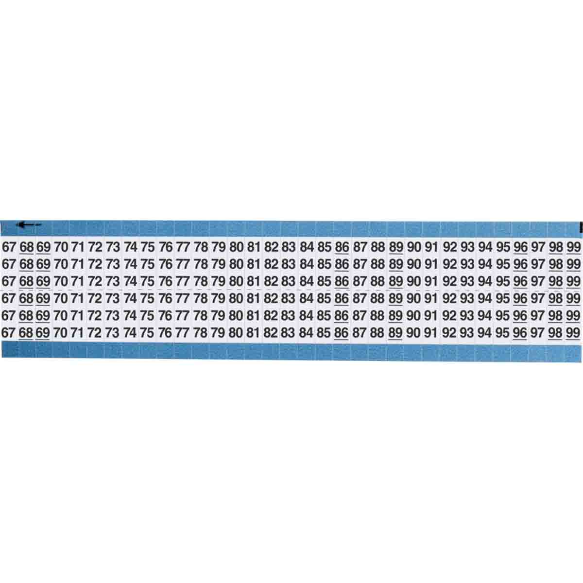 TWM-67-99-SC-PK Wire Marker 0.75in H x 0.27in W, 67 to 99