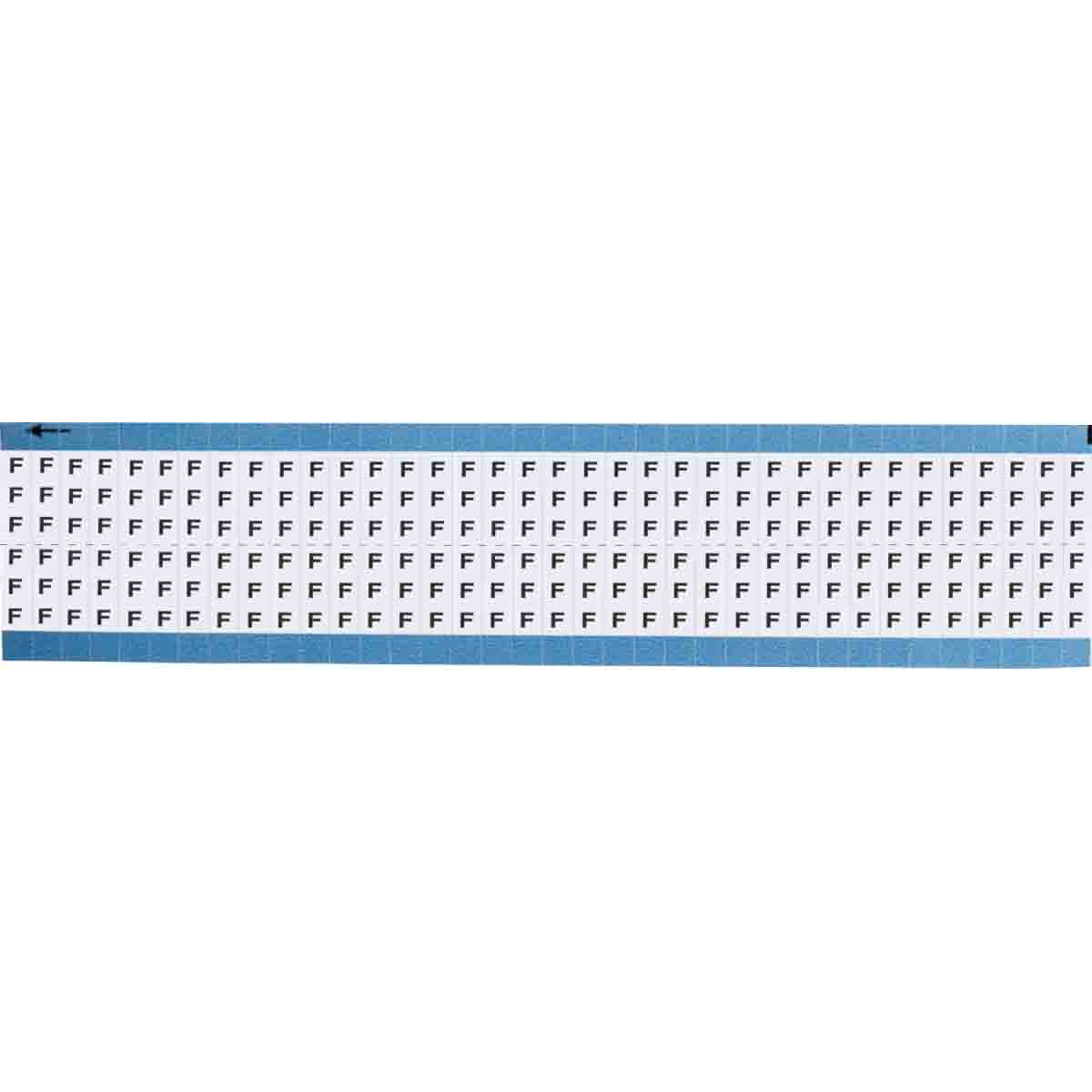 B-702 Brady TWM-F-PK Low-Profile Glossy Vinyl-Coated Polyester Solid Letters Wire Marker Card 25 Cards Black on White