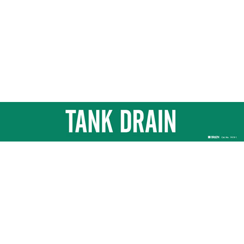 TANK DRAIN Pipe Marker