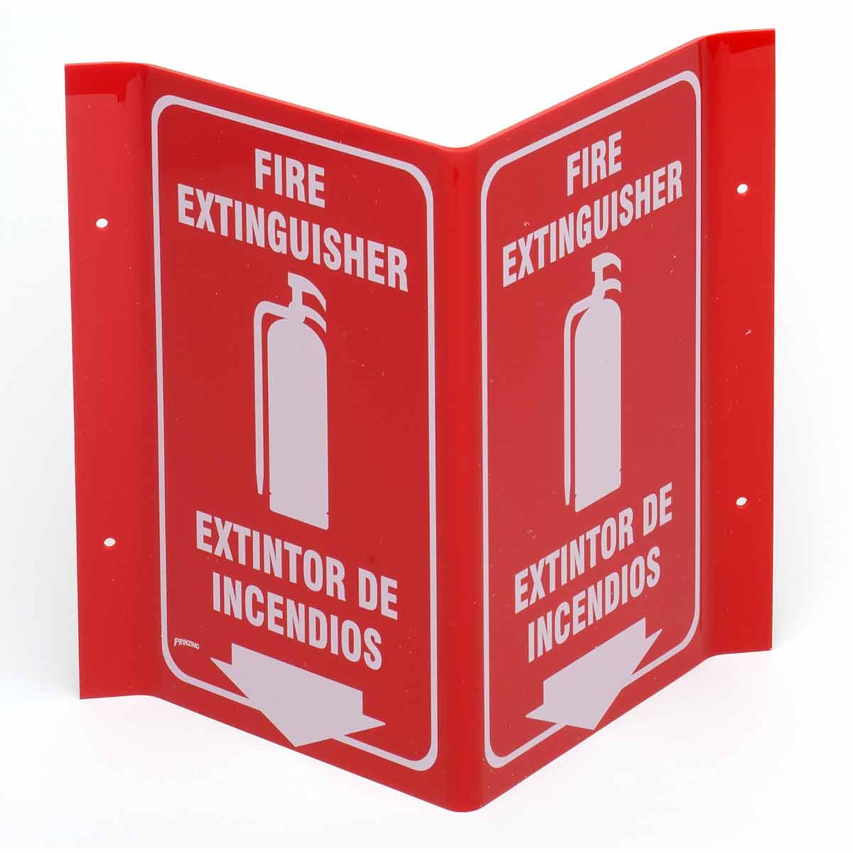 V3FE15A BILINGUAL V SIGN FIRE EXTINGUISHER