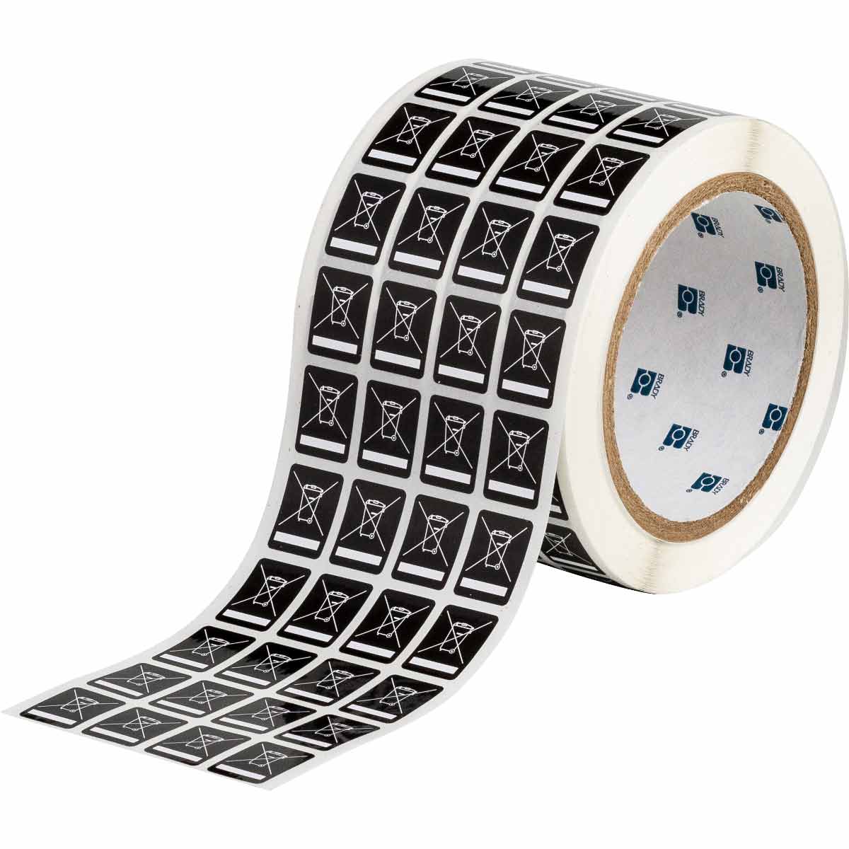 WEEE-2-5-BK LABEL, 0.8 IN H X 0.6 IN W