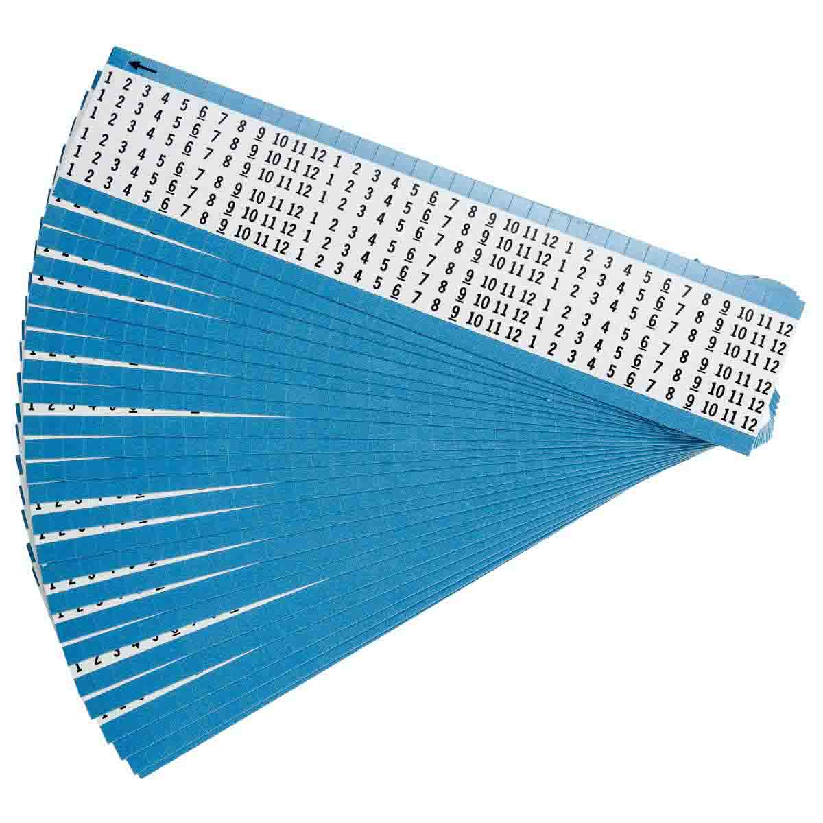 WM-1-12-PK Wire Marker 1.5in H x 0.45in W, 1 to 12