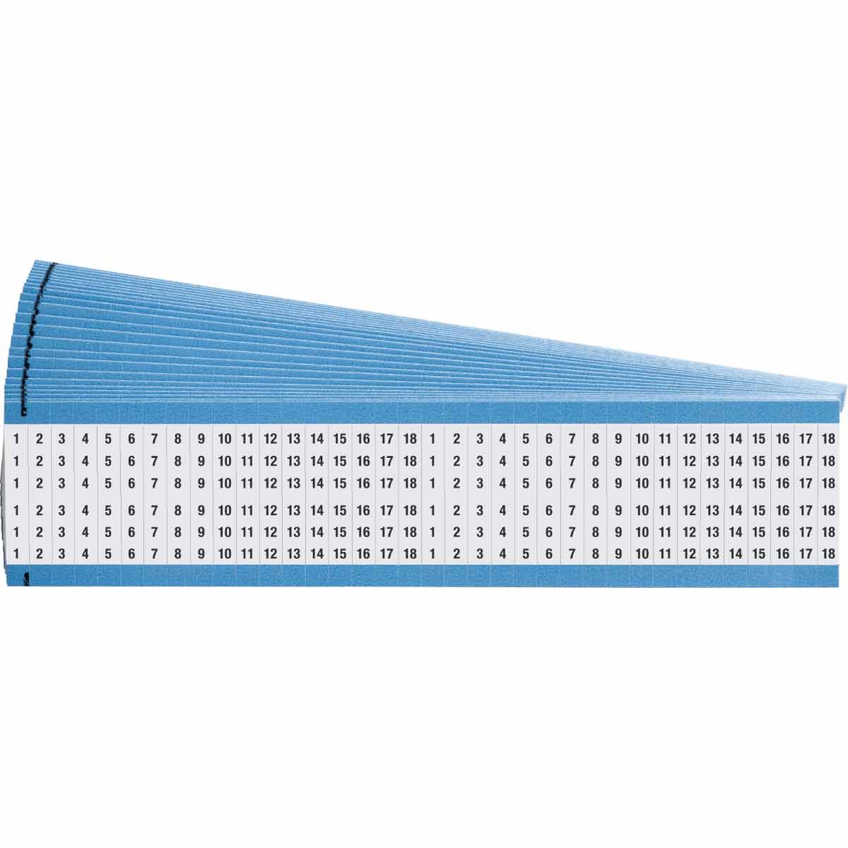 WM-1-18-PK Wire Marker 1.5in H x 0.45in W, 1 to 18