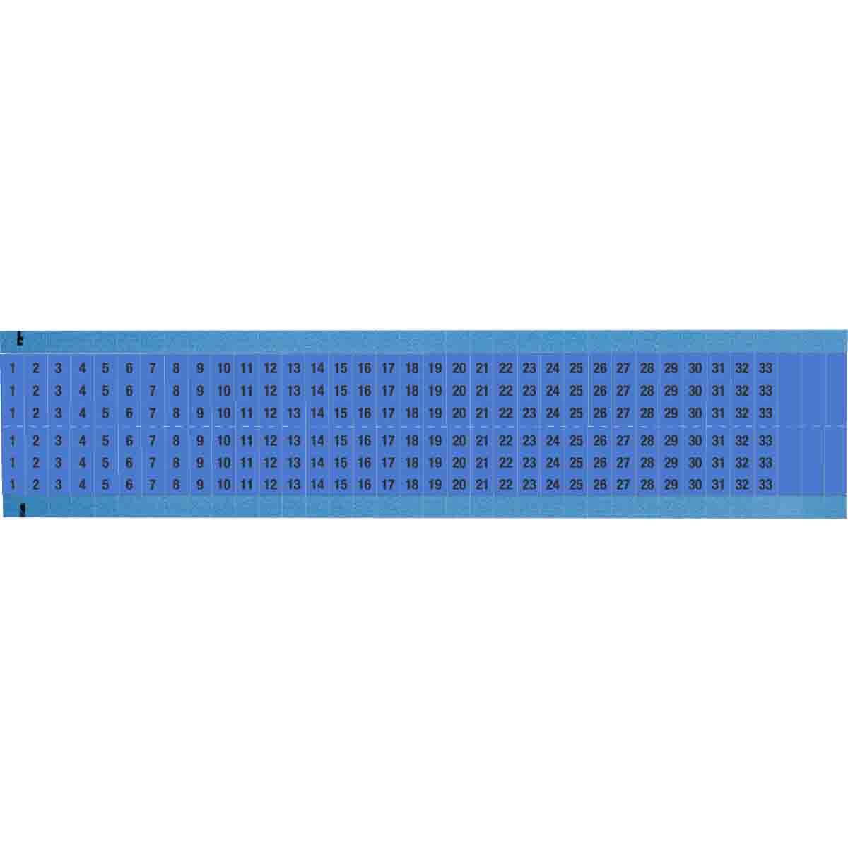 WM-1-33-BL-SC-PK Wire Marker 0.75in H x 0.27in W, 1 to 33
