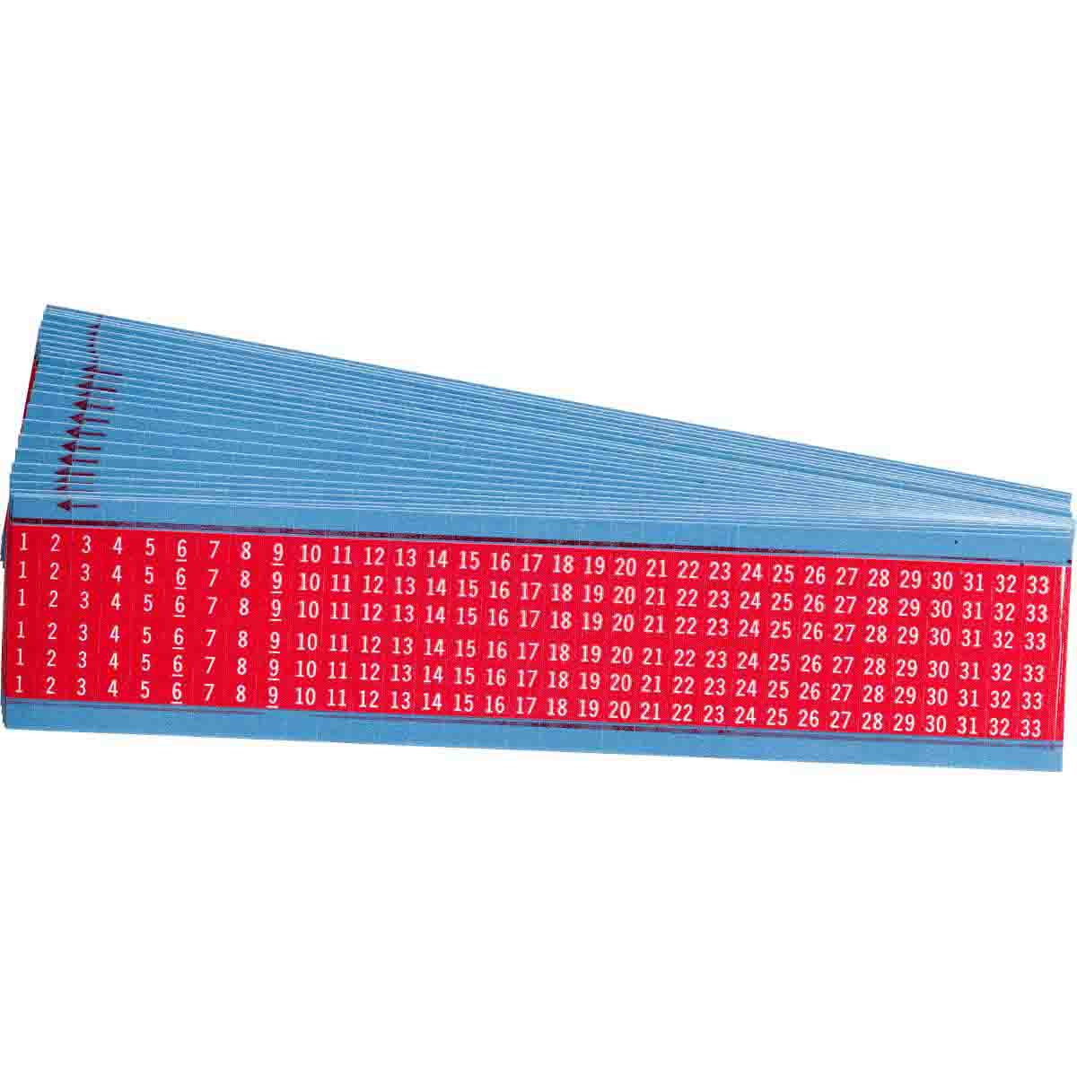 WM-1-33-RD-PK Wire Marker 1.5in H x 0.45in W, 1 to 33