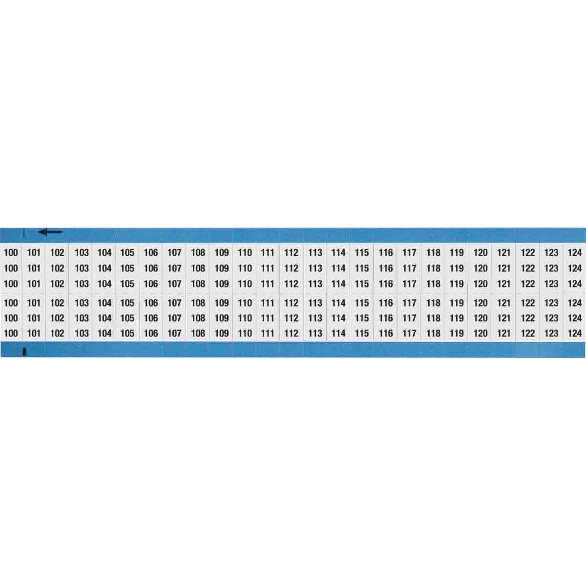 WM-100-124-SC-PK Wire Marker 0.75in H x 0.36in W, 100-124