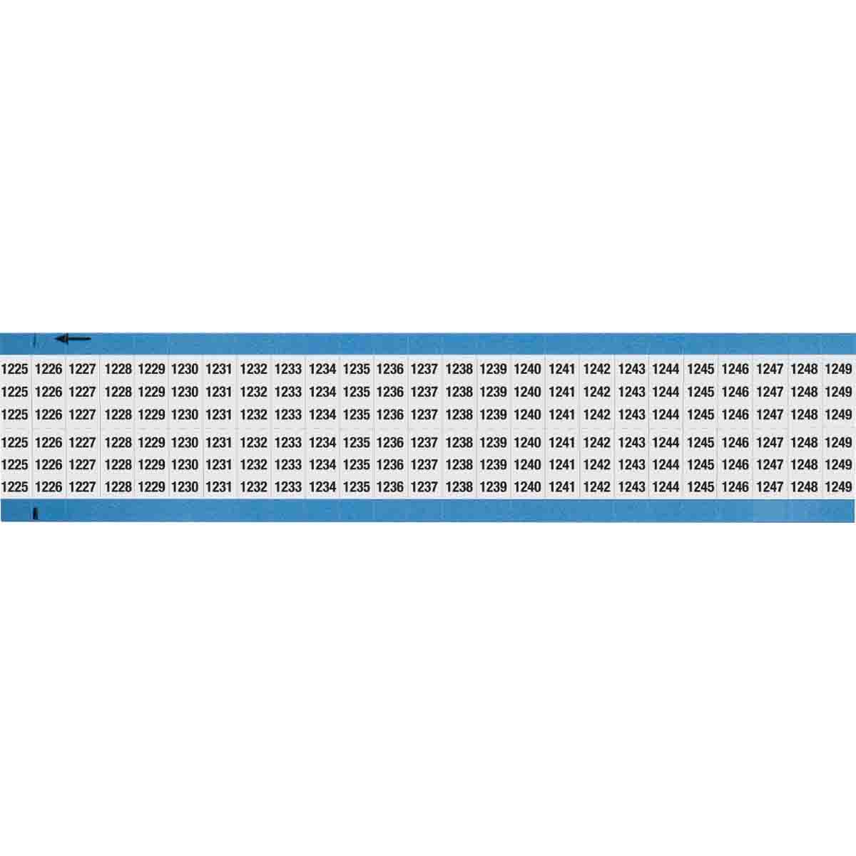 WM-1225-1249-SC-PK Wire Marker .75in H x 0.36in W 1225-1249