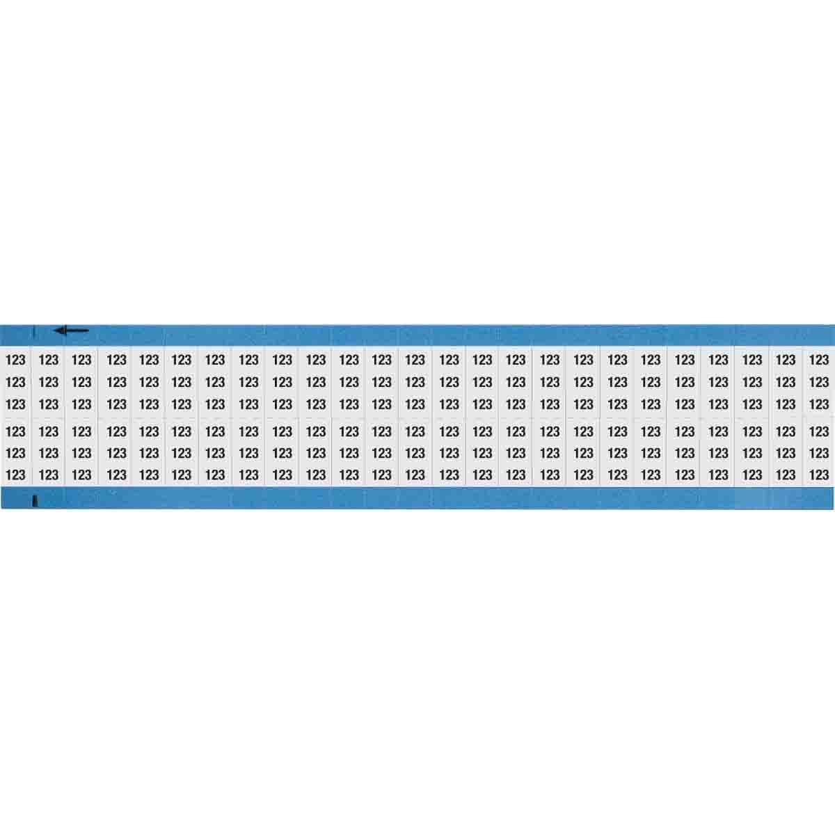 WM-123-SC-PK Wire Marker 0.75in H x 0.36in W, 123