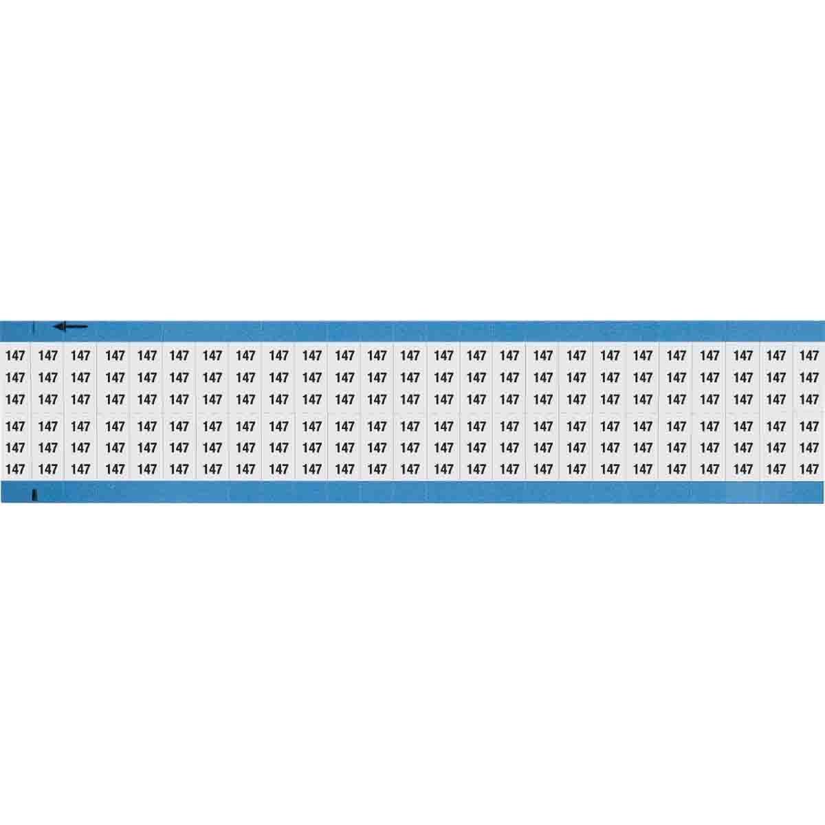 Brady WM-147-SC-PK Solid Numbers Scored Wire Marker Card