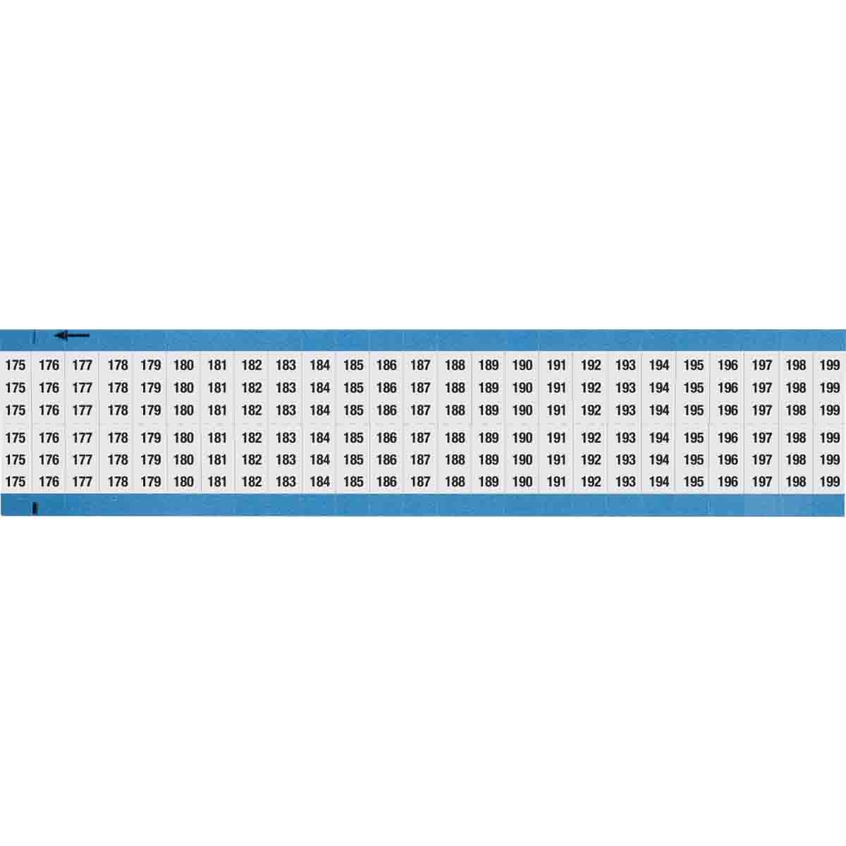 WM-175-199-SC-PK Wire Marker 0.75in H x 0.36in W, 175-199