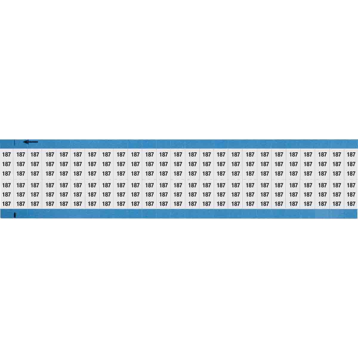 WM-187-SC-PK Wire Marker 0.75in H x 0.36in W, 187