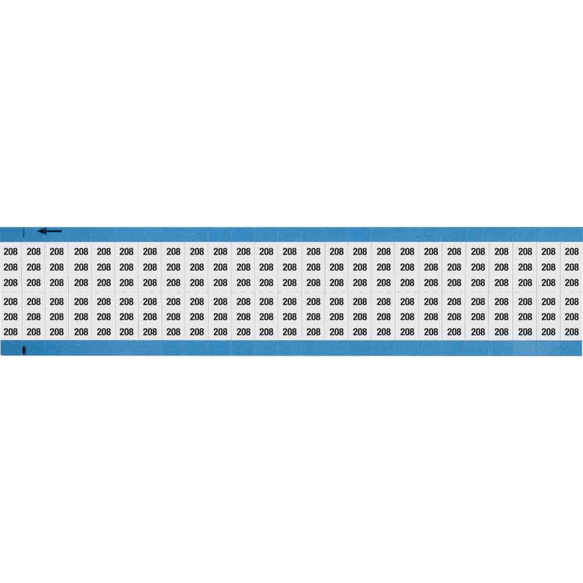 WM-208-SC-PK Wire Marker 0.75in H x 0.36in W, 208