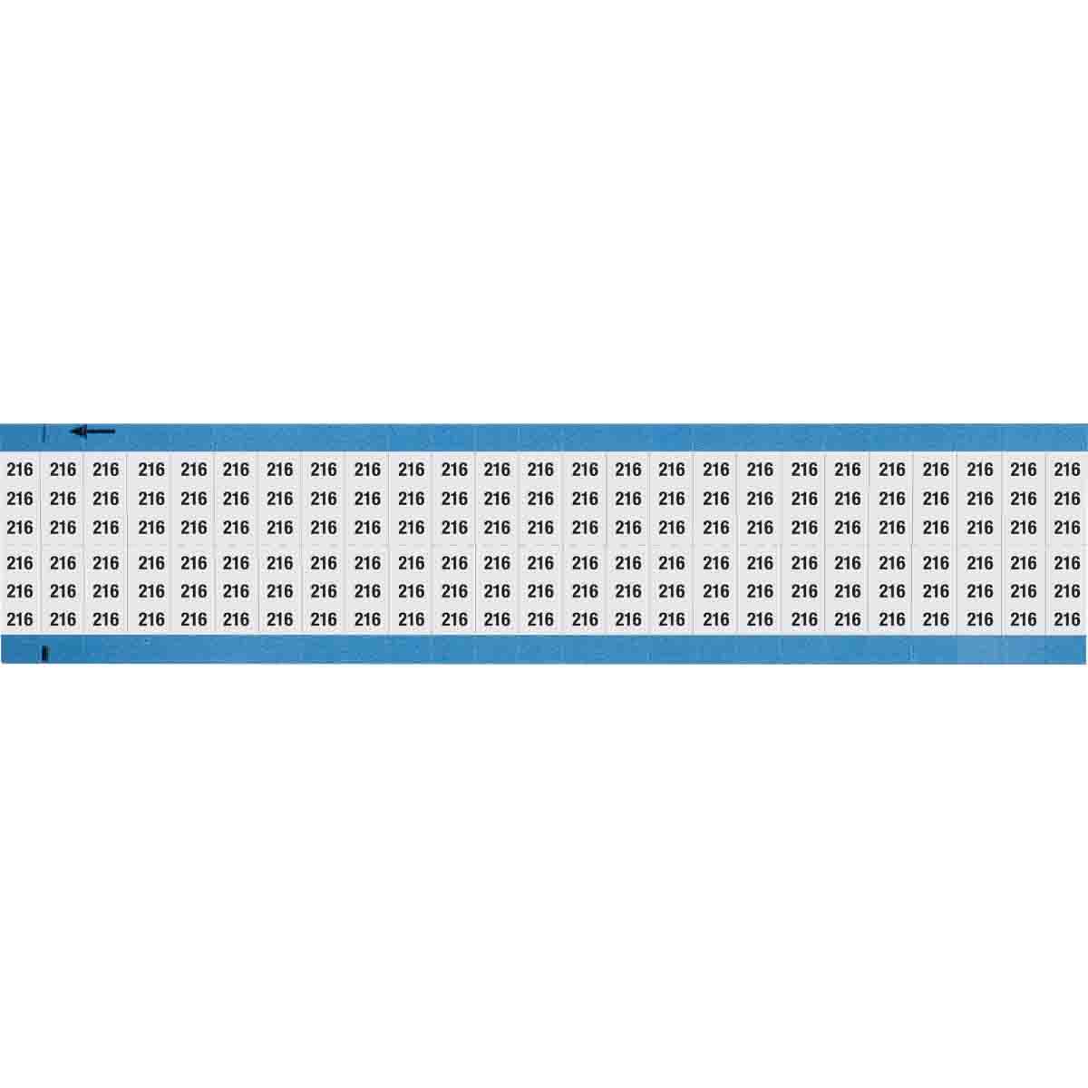 Numerical Wire Markers Repositionable Vinyl 0.75in H Legend