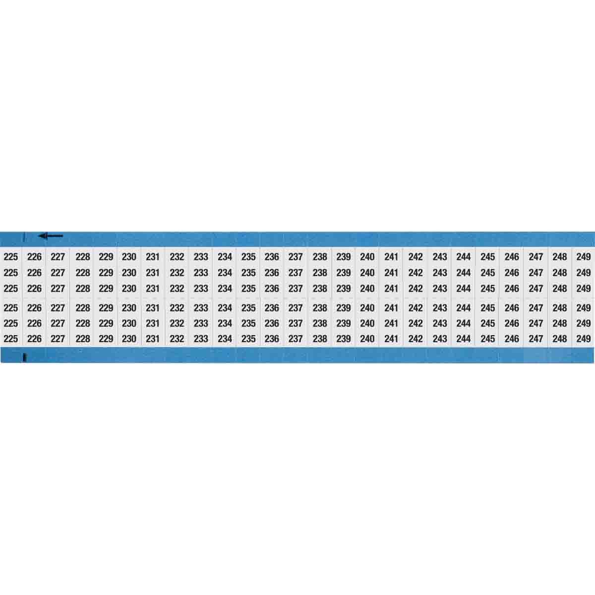 WM-225-249-SC-PK Wire Marker 0.75in H x 0.36in W, 225-249