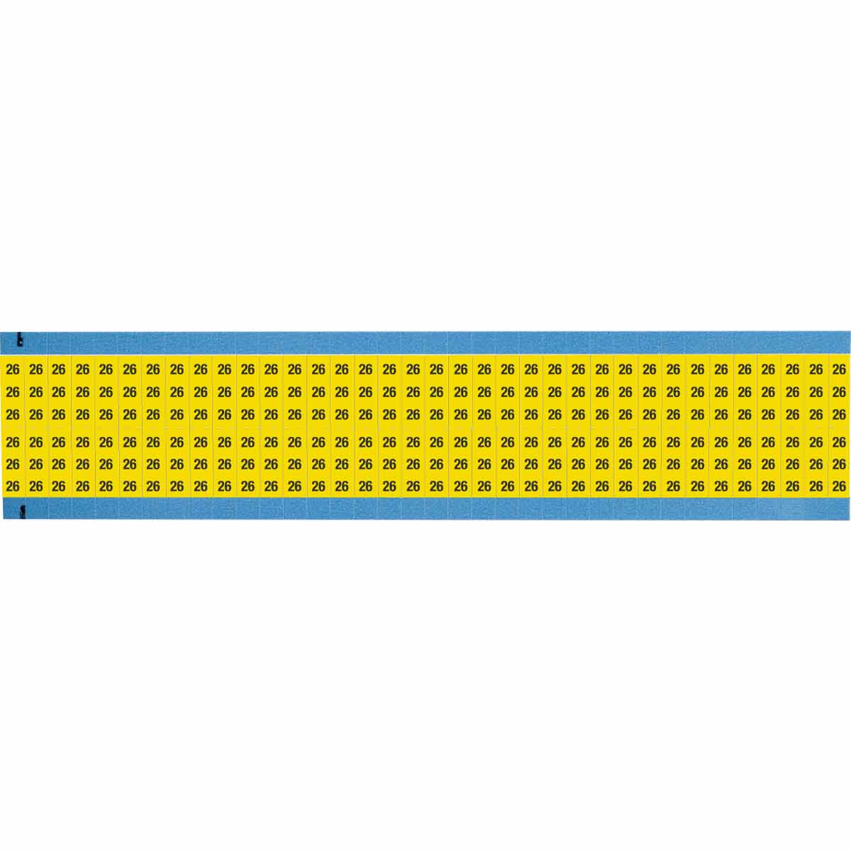 WM-26-YL-SC-PK Wire Marker 0.75in H x 0.25in W, 26