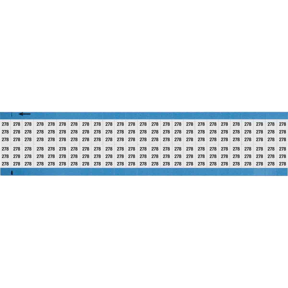 Numerical Wire Markers Repositionable Vinyl 0.75in H Legend