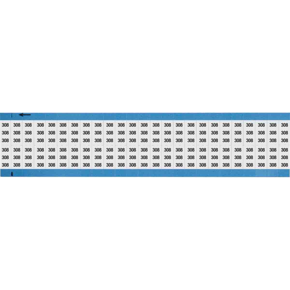 WM-308-SC-PK Wire Marker 0.75in H x 0.36in W, 308