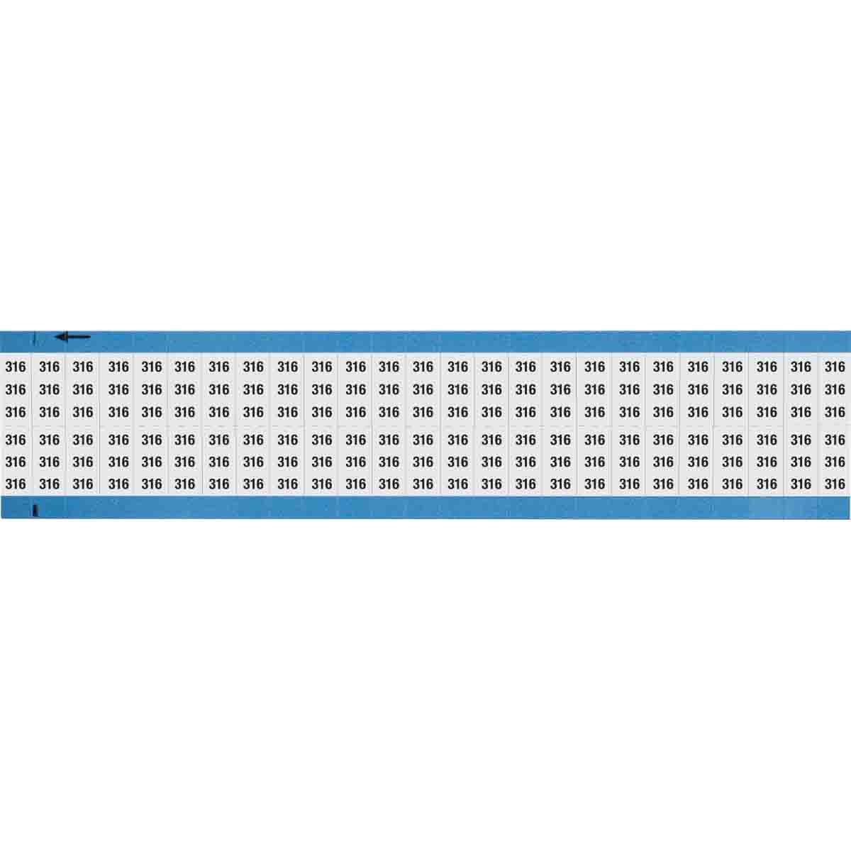WM-316-SC-PK Wire Marker 0.75in H x 0.36in W, 316