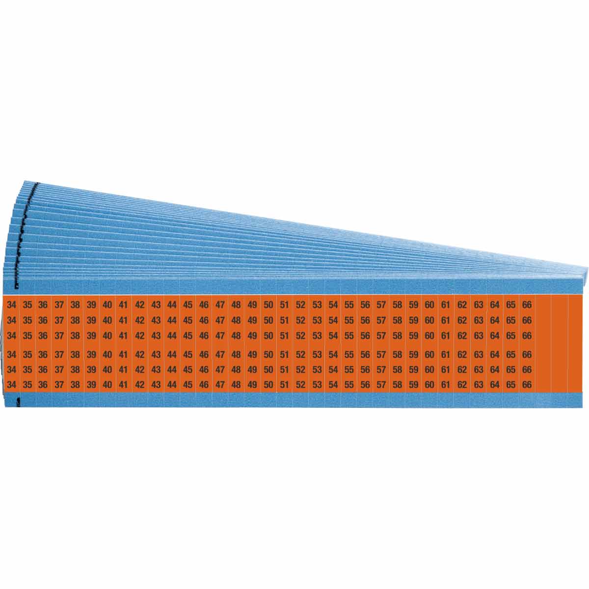WM-34-66-OR-PK Wire Marker 1.5in H x 0.5in W, 34 to 66