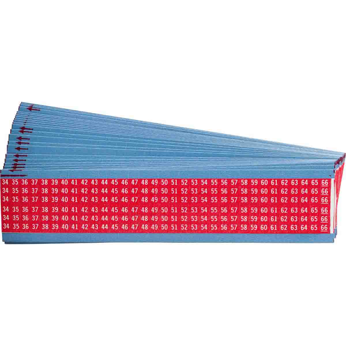 WM-34-66-RD-PK Wire Marker 1.5in H x 0.5in W, 34 to 66