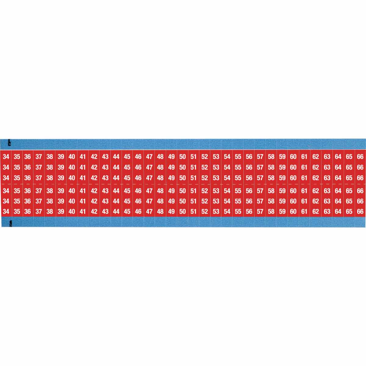WM-34-66-RD-SC-PK Wire Marker 0.75in H x 0.27in W, 34 to 66