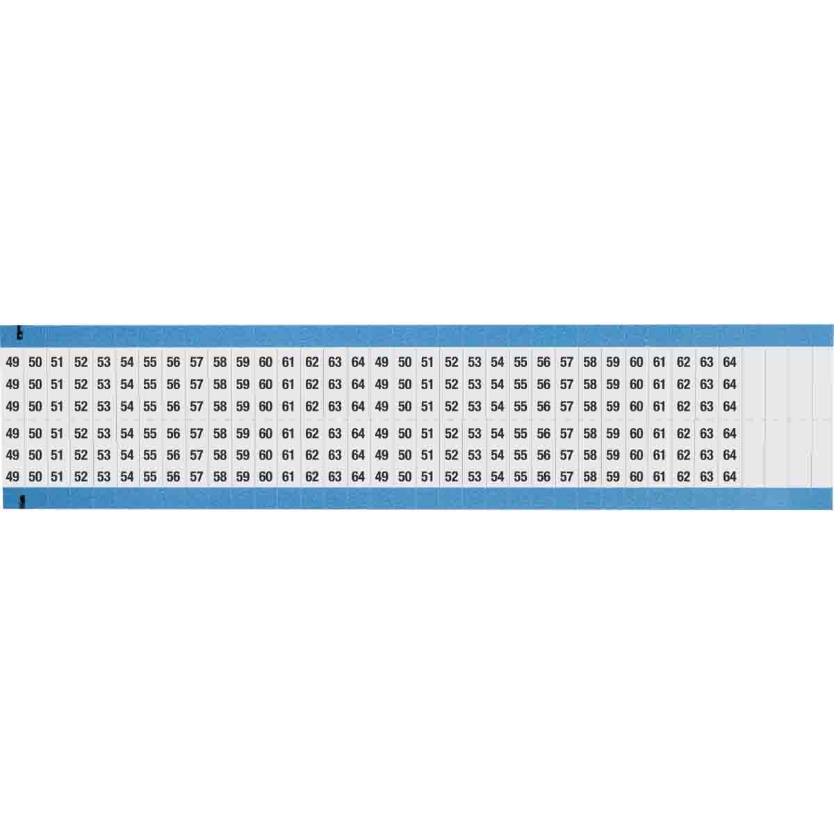 WM-49-64-DC-SC-PK Wire Marker 0.75in H x 0.27in W, 49-64