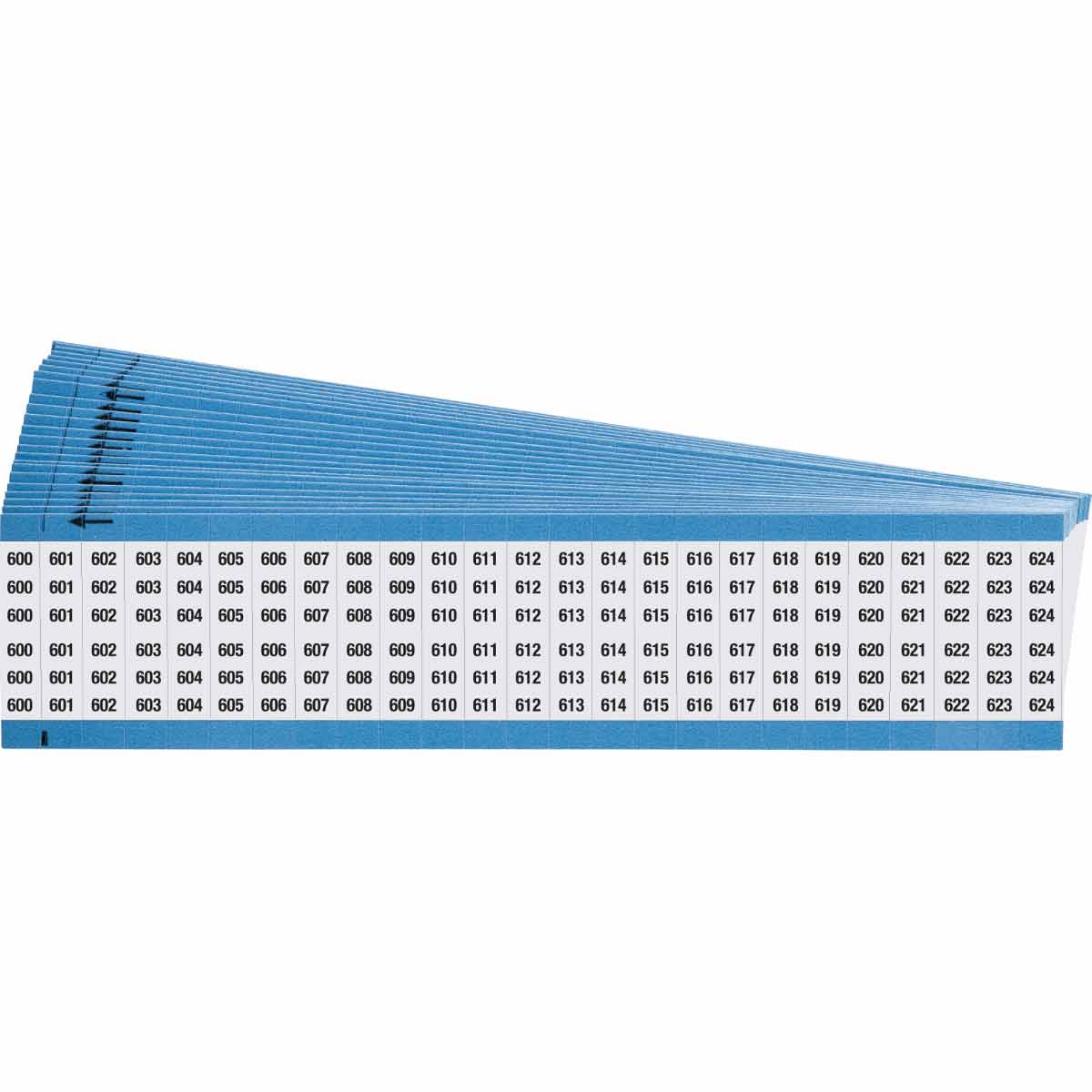 WM-600-624-PK Wire Marker 1.5in H x 0.75in W, 600-624