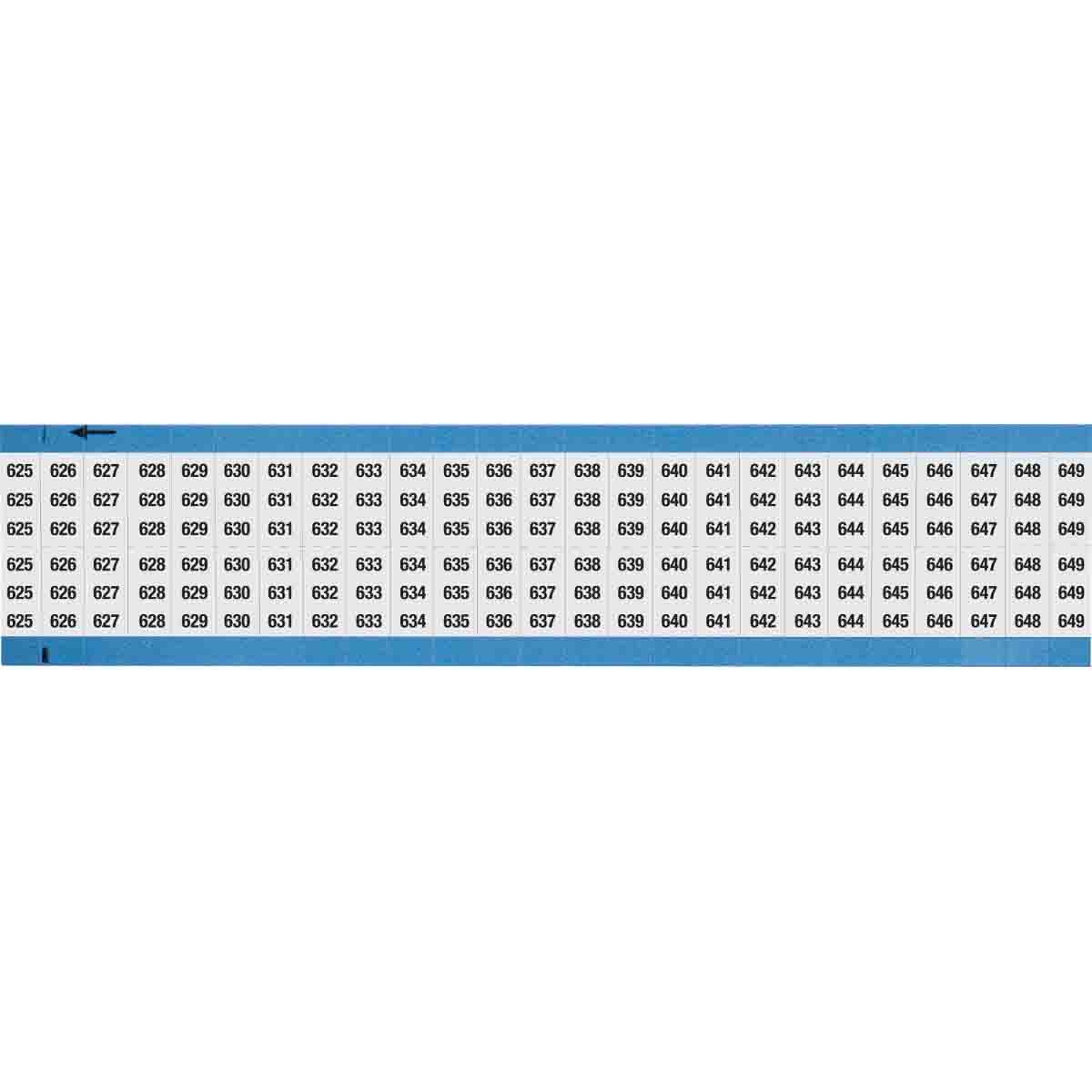WM-625-649-SC-PK Wire Marker 0.75in H x 0.36in W, 625-649