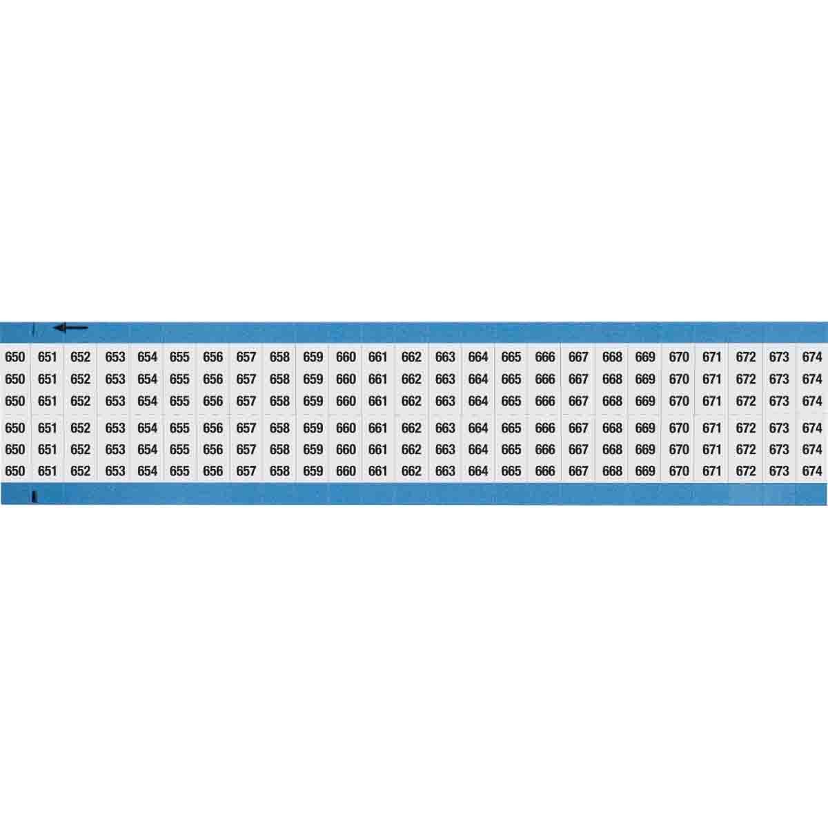 WM-650-674-SC-PK Wire Marker 0.75in H x 0.36in W, 650-674