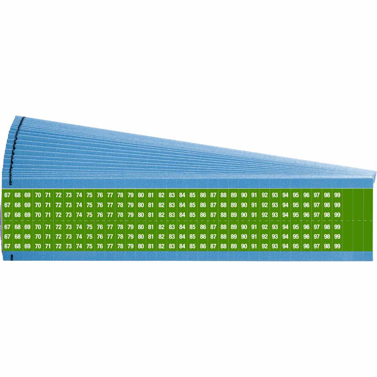 WM-67-99-GR-PK Wire Marker 1.5in H x 0.5in W, 67 to 99