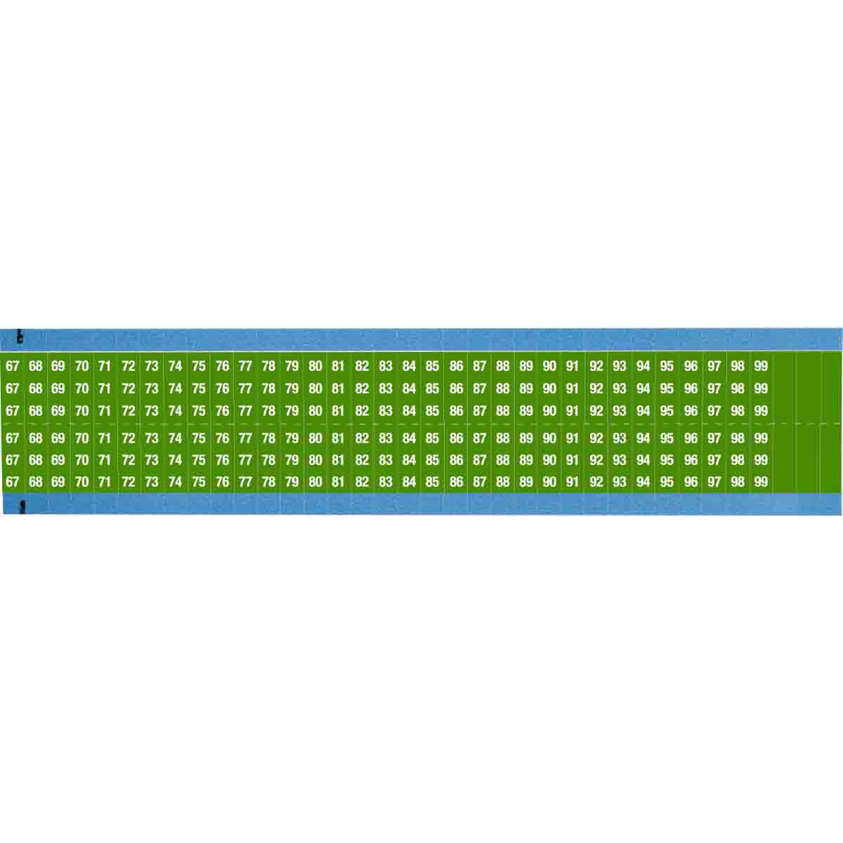 WM-67-99-GR-SC-PK Wire Marker 0.75in H x 0.27in W, 67 to 99
