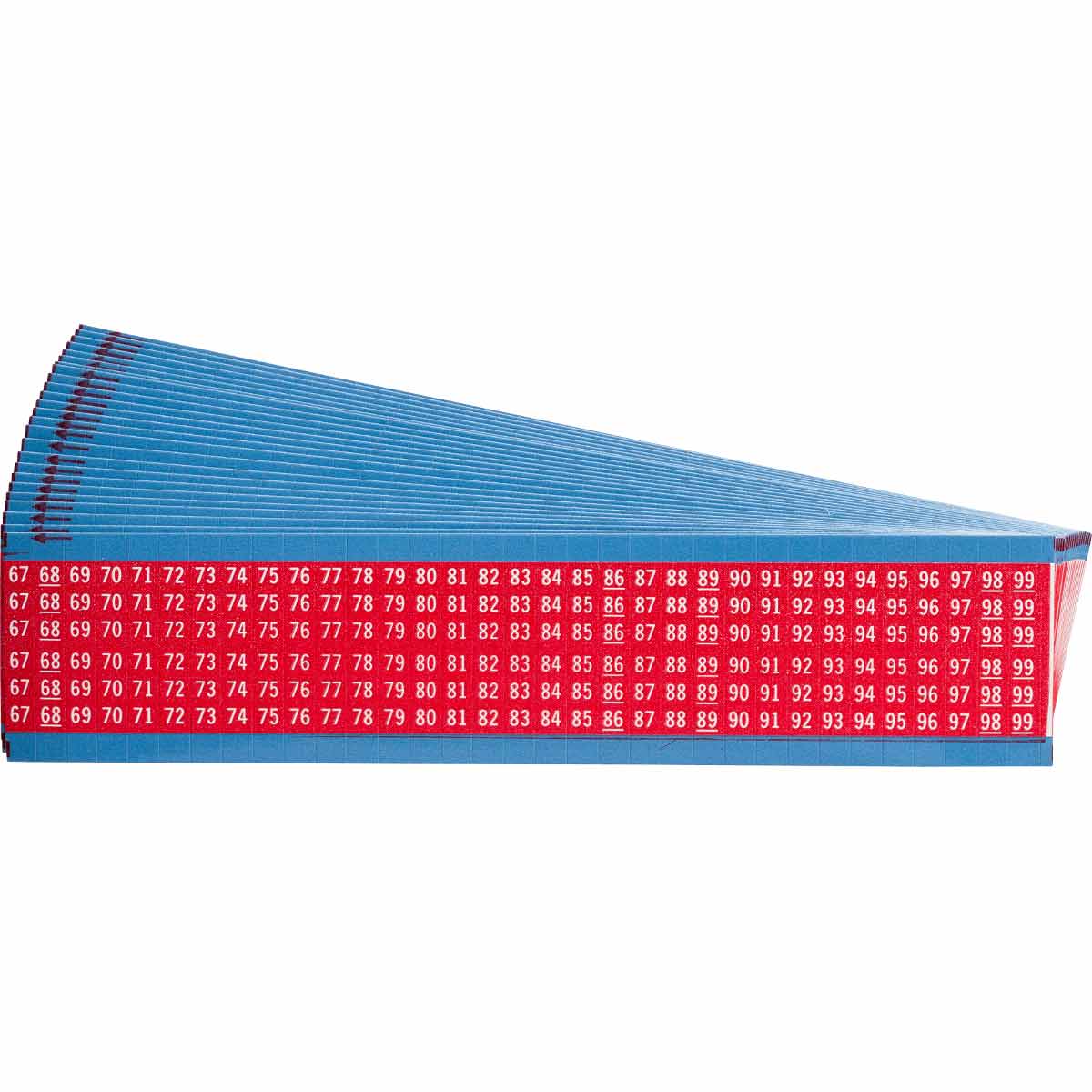 WM-67-99-RD-PK Wire Marker 1.5in H x 0.5in W, 67 to 99