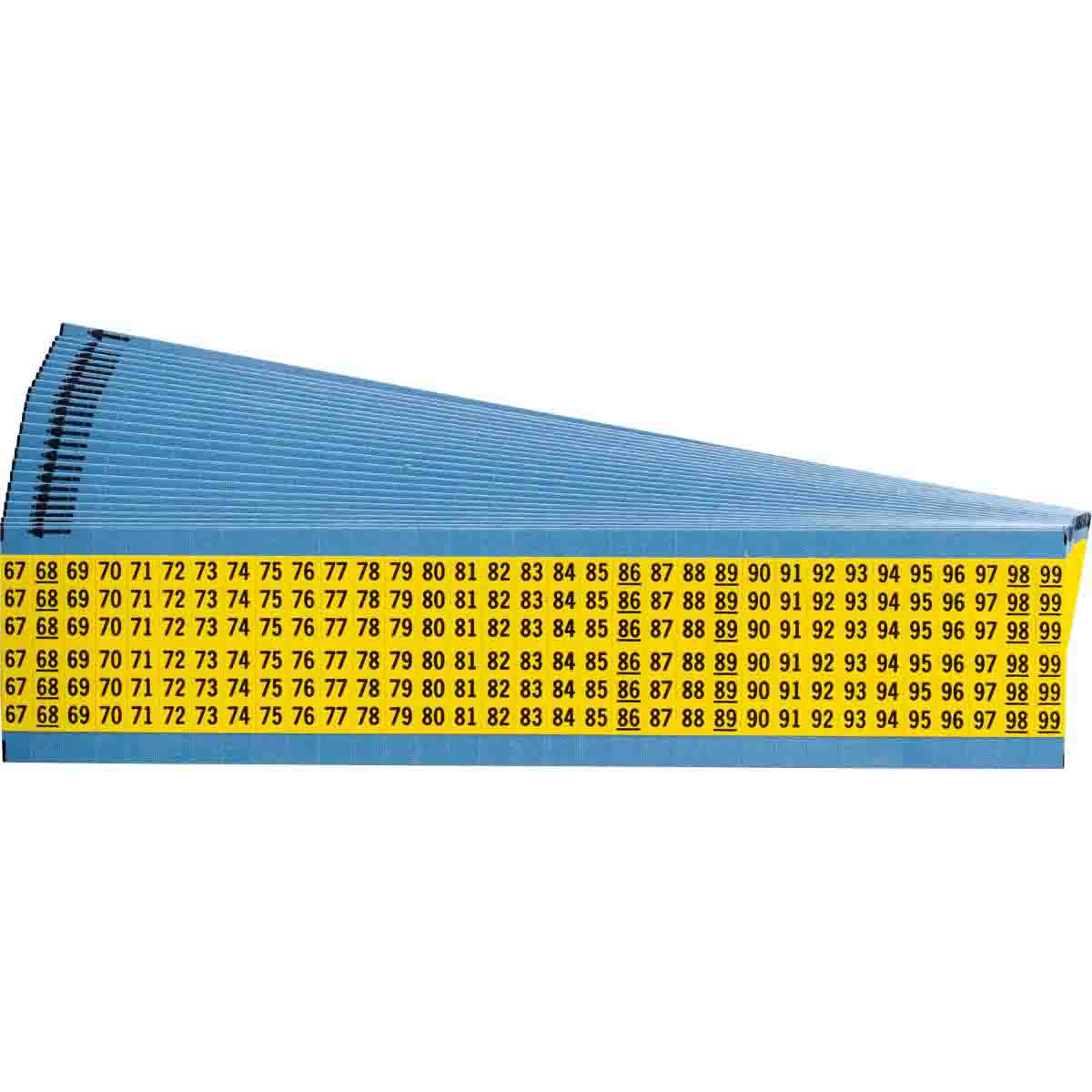 WM-67-99-YL-PK Wire Marker 1.5in H x 0.5in W, 67 to 99