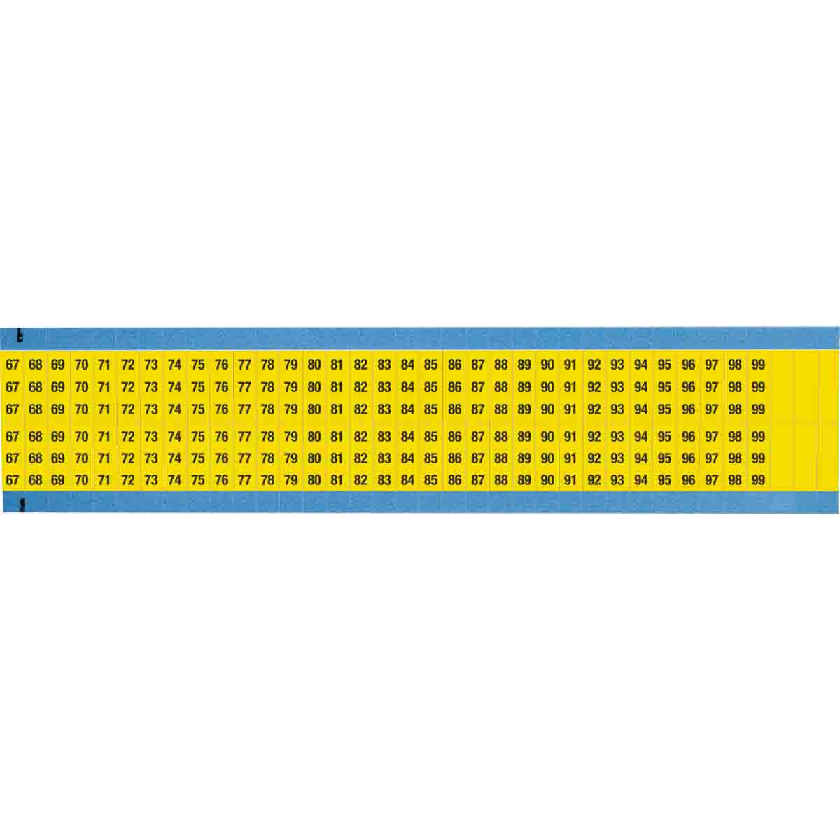 WM-67-99-YL-SC-PK Wire Marker 0.75in H x 0.27in W, 67 to 99