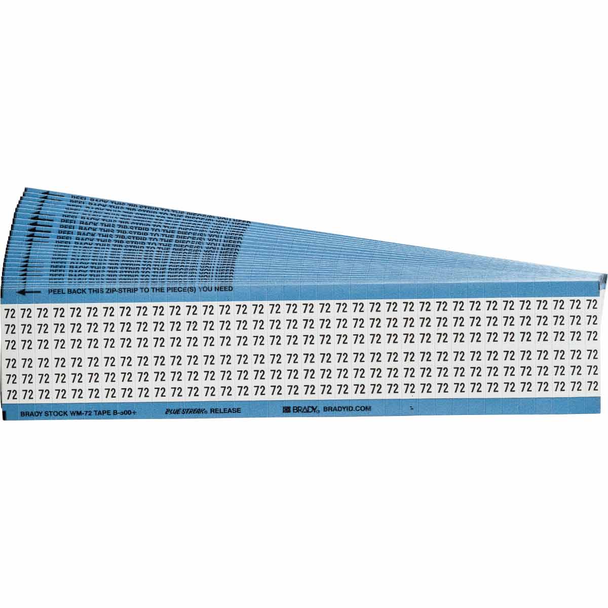 WM-72-PK Wire Marker 1.5in H x 0.25in W, 72