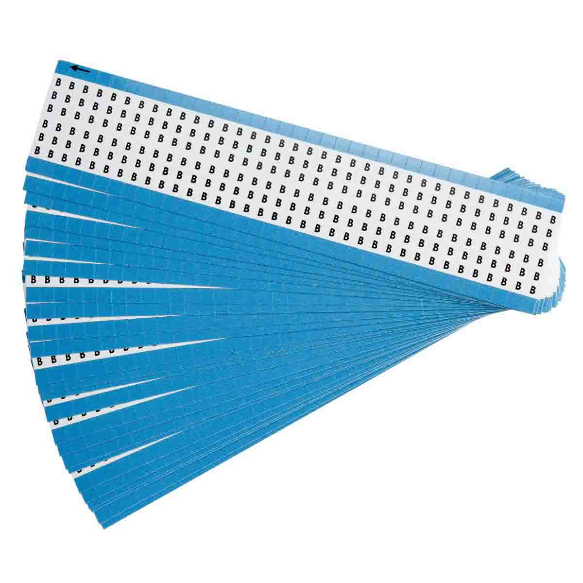 Brady WM-323-PK Repositionable Vinyl Cloth Solid Numbers Wire Marker Card B-500 Black on White 25 Cards 