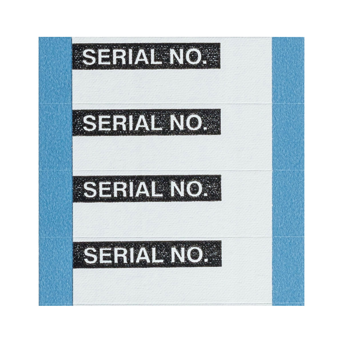 WO-34-PK Inventory Control Lbls Cloth Blk/Wh 25Pk