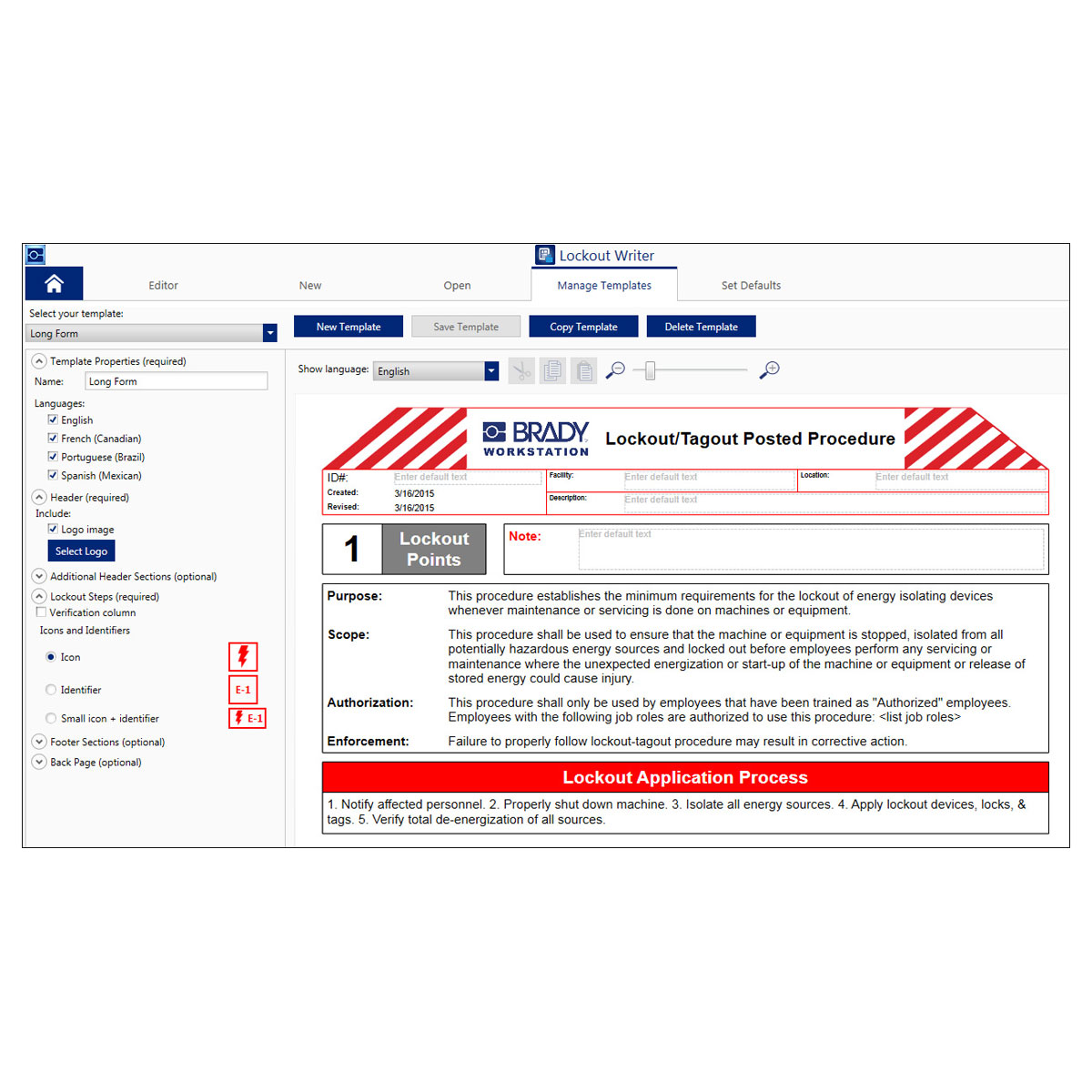 Brady Workstation Lockout Writer Software App - Brady Part: BWRK-LOW-CD ...