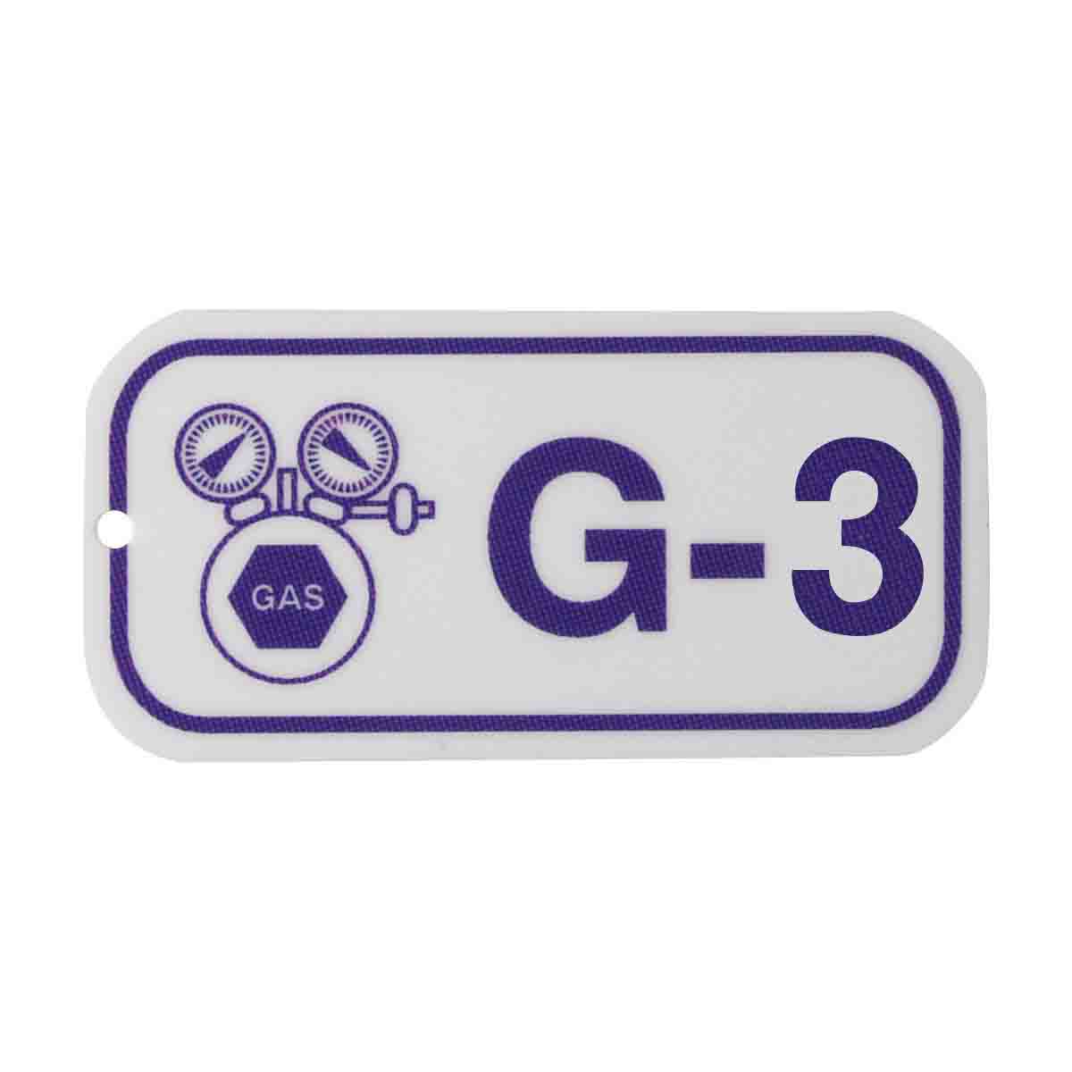 105671 1.5"X3" ENERGY TAGS PRP/WHT,G-3, 5/PK