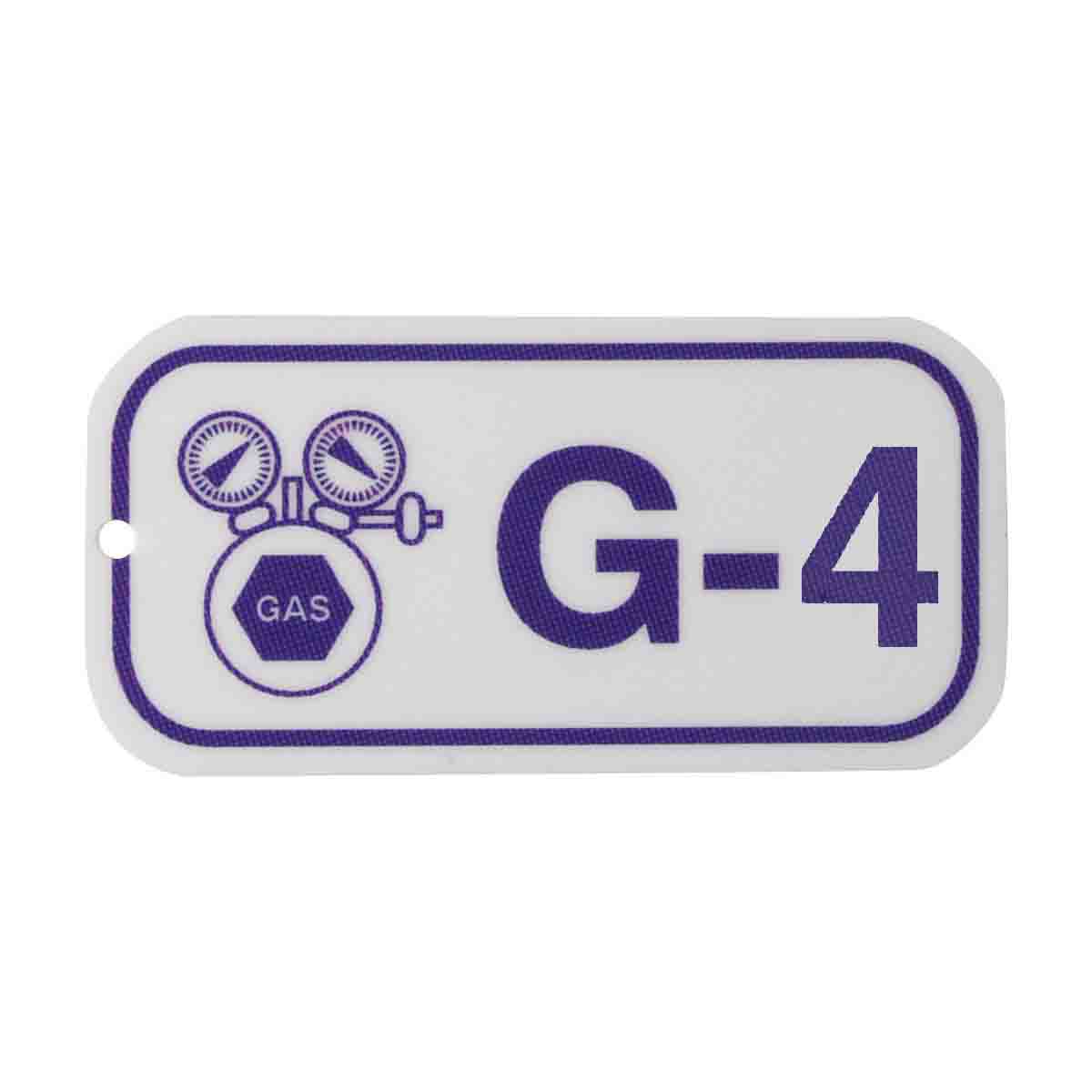 105712 1.5"X3" ENERGY TAGS PRP/WHT,G-4, 25/PK