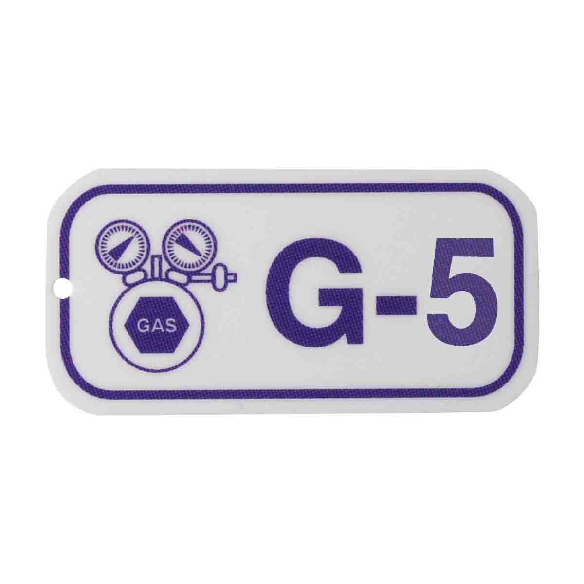 105713 1.5"X3" ENERGY TAGS PRP/WHT,G-5, 25/PK