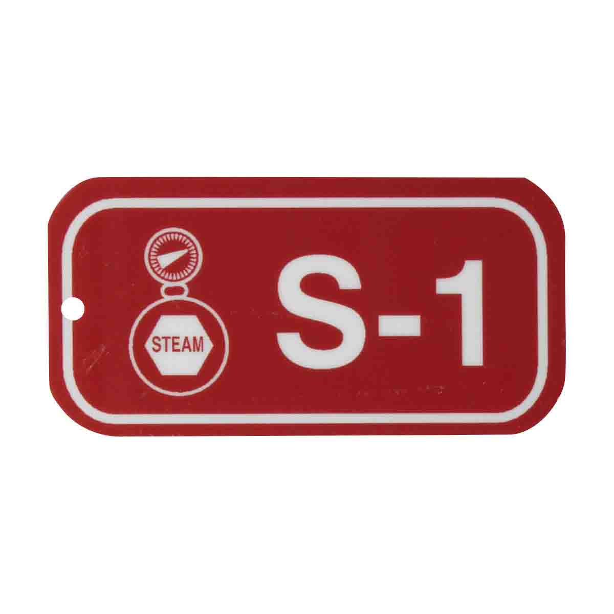 105649 1.5"X3" ENERGY TAGS WHT/RED,S-1, 5/PK