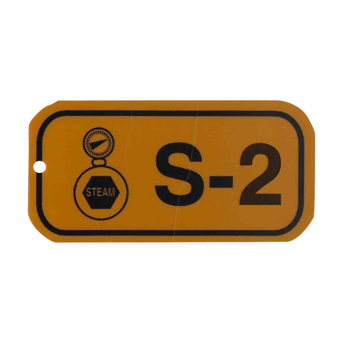 105700 1.5"X3" ENERGY TAGS BLK/ORG,S-2, 25/PK