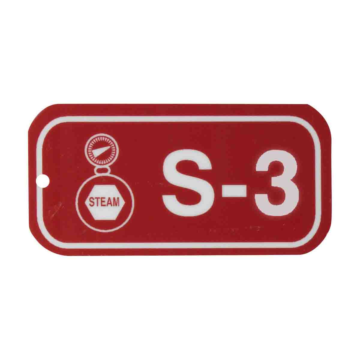 105691 1.5"X3" ENERGY TAGS WHT/RED,S-3, 25/PK