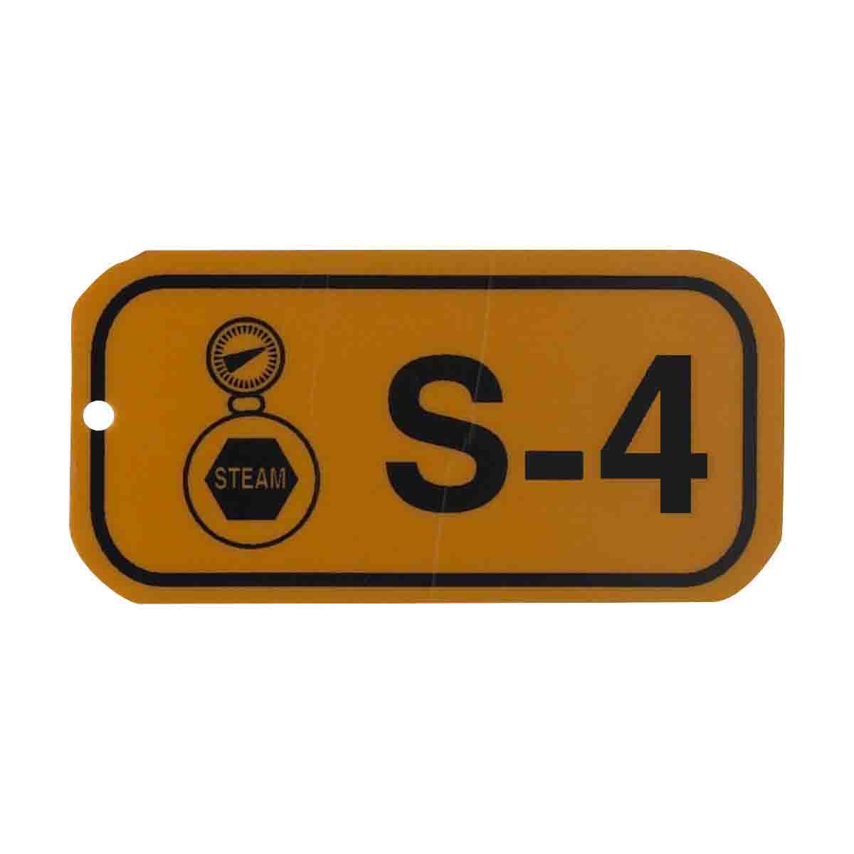 105662 1.5"X3" ENERGY TAGS BLK/ORG,S-4, 5/PK