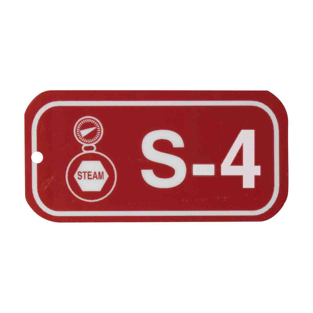 105692 1.5"X3" ENERGY TAGS WHT/RED,S-4, 25/PK